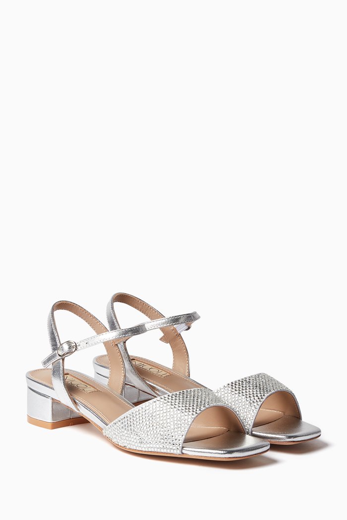 

Rinata Embellished Sandals, Silver