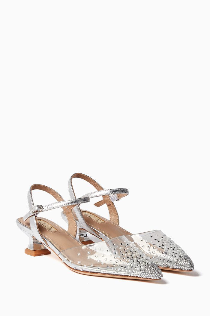 

Clara Embellished Sandals, Silver