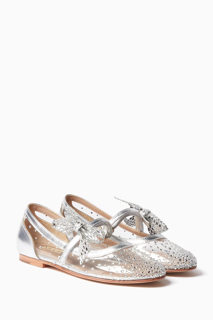 

Renzo Embellished Ballerina Flats, Silver