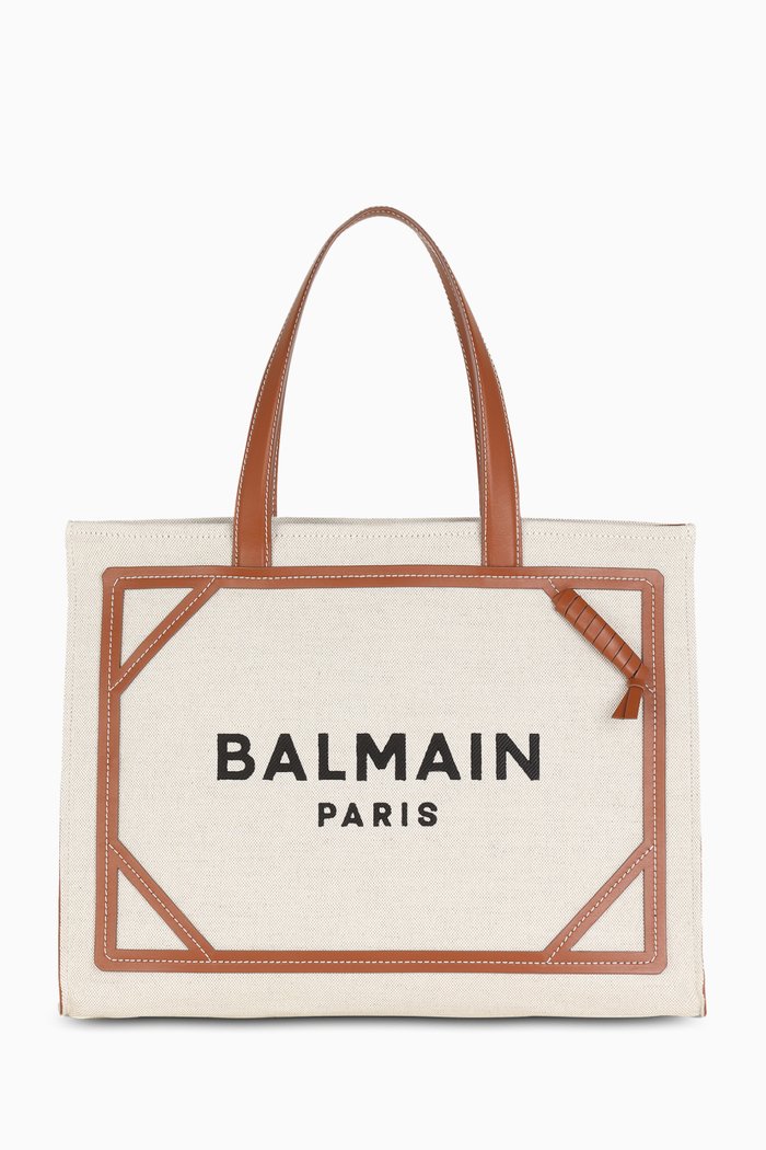 

B-Army Medium Shopper Bag in Canvas, Brown