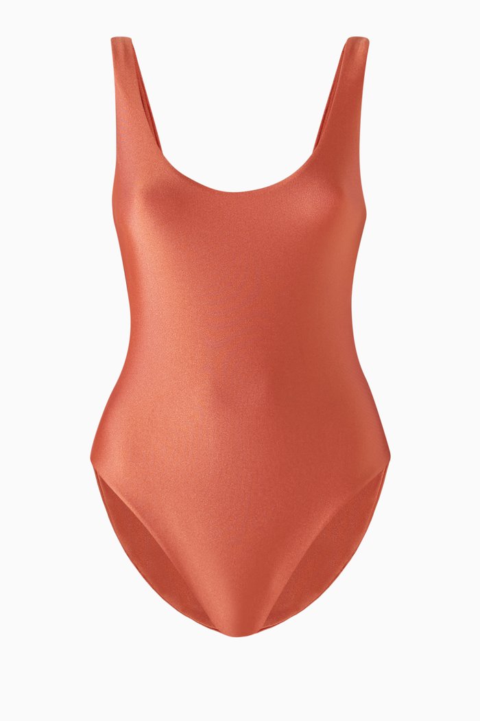 

Contour One-piece Swimsuit in Stretch Nylon, Orange