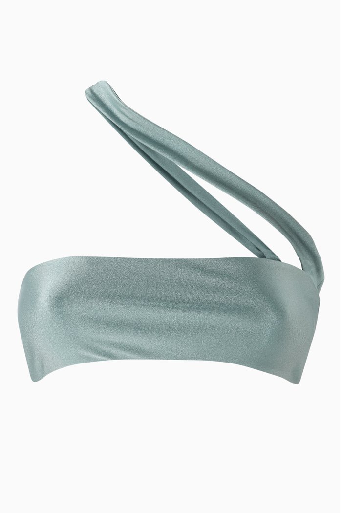 

Halo Cross-strap Bikini Top in Stretch Nylon, Blue
