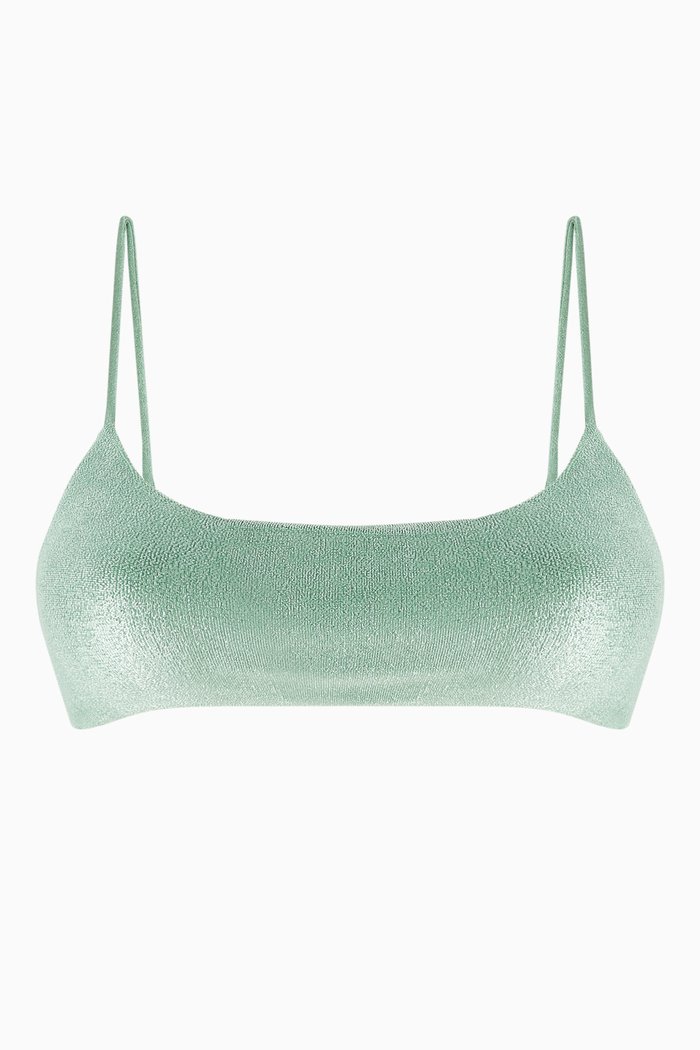 

Muse Scoop Top in Stretch Nylon, Green