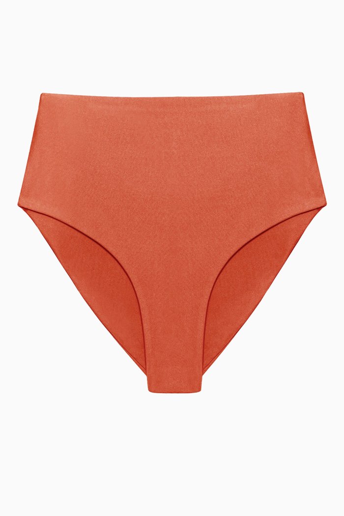 

Bound Bikini Briefs in Stretch Nylon, Orange