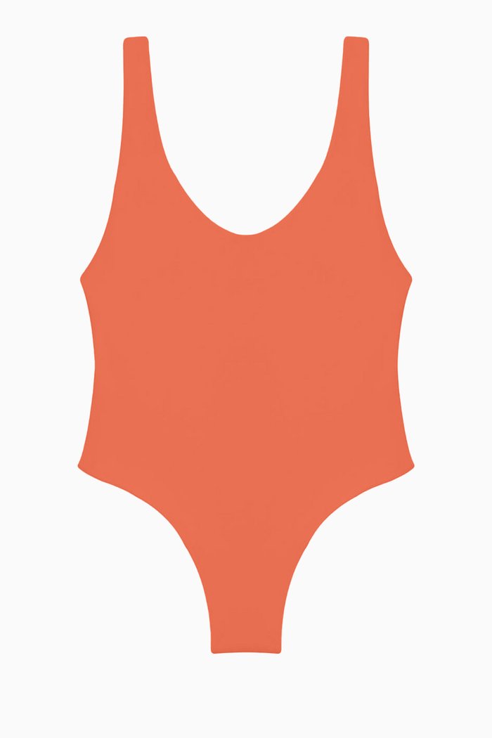 

Contour One-piece Swimsuit in Matte Nylon, Orange