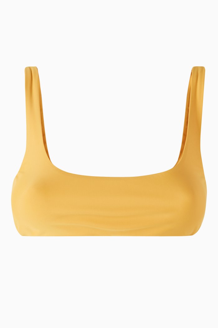 

Rounded Edges Bikini Top in Stretch Nylon, Orange