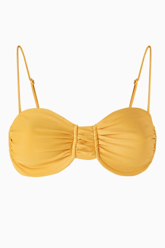 

Mia Balconette Bikini Top in Stretch Nylon, Orange