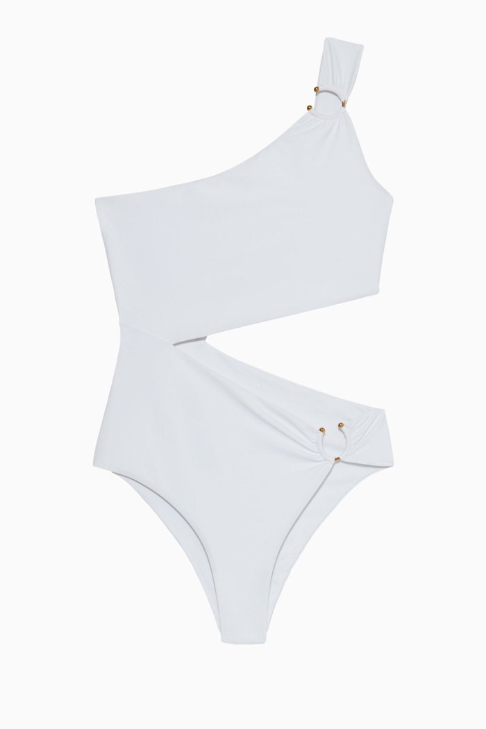 

Alba One-piece Swimsuit in Stretch Nylon, White