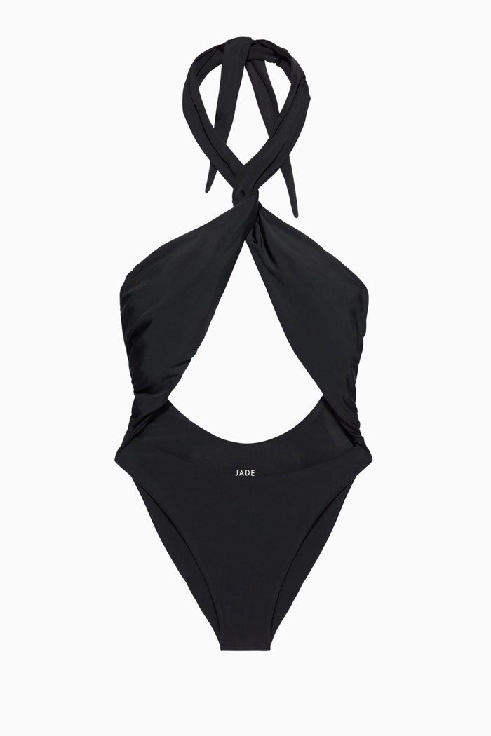 

Helix One-piece Swimsuit in Stretch Nylon, Black