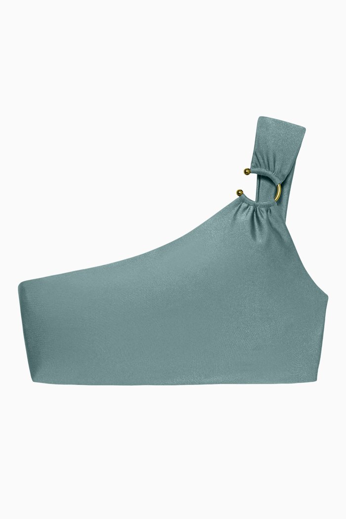 

Alba One-shoulder Bikini Top is Stretch Nylon, Blue