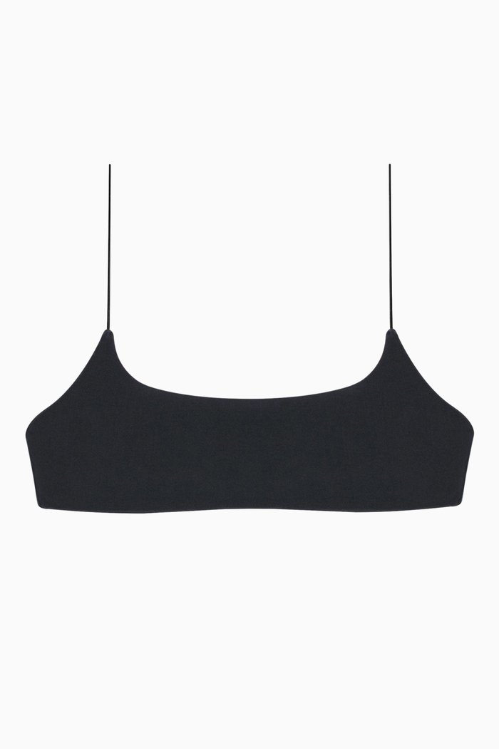 

Micro Muse Scoop Top in Stretch Nylon, Black