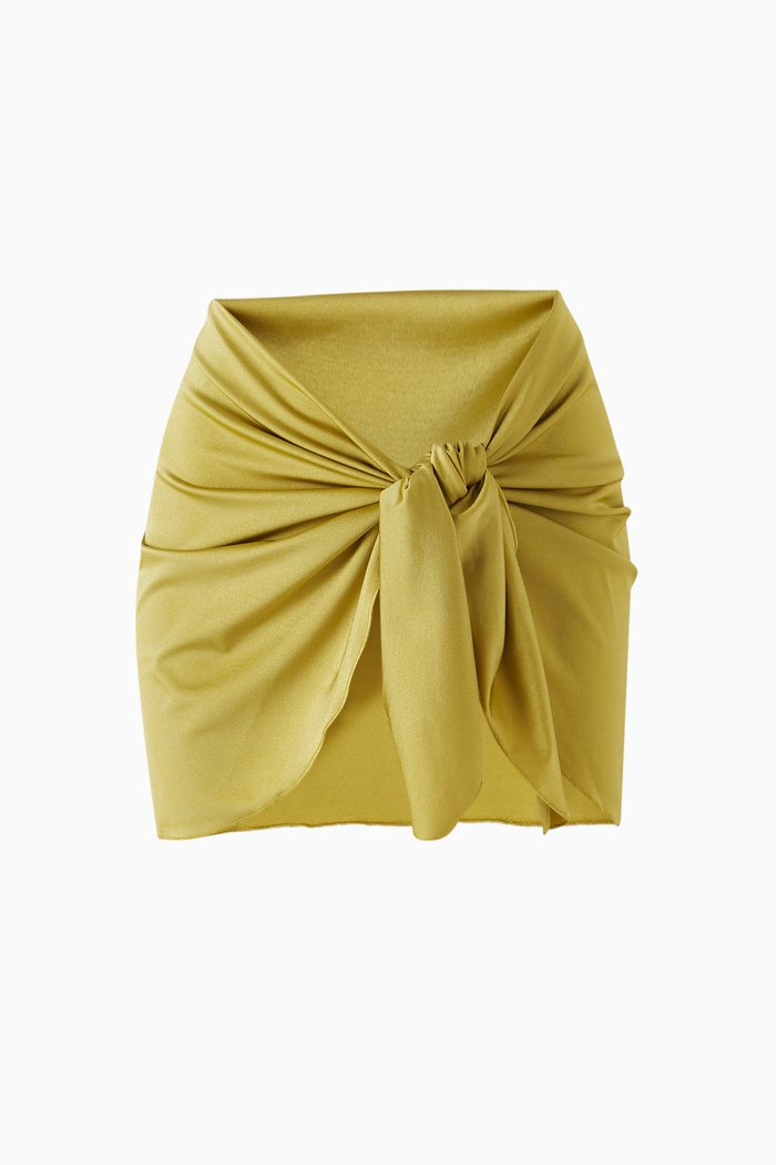 

Nyla Tie-up Pareo in Stretch Nylon, Green