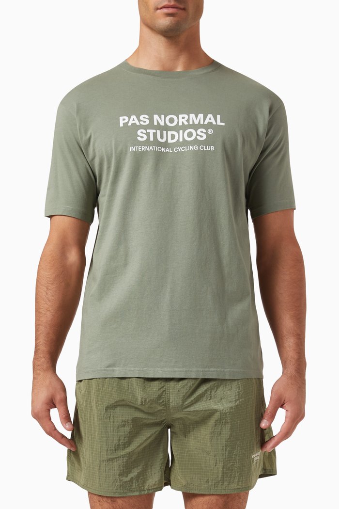 

Off-race Logo T-shirt in Organic Cotton, Green