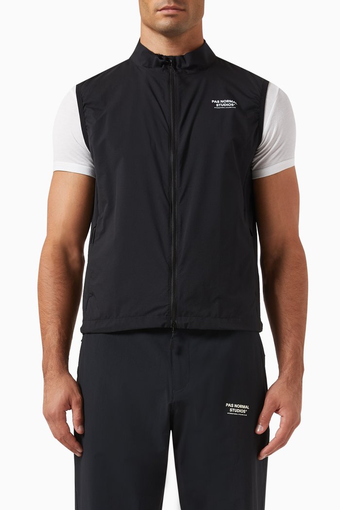 

Off-race Stow Away Gilet in Ripstop Nylon, Black