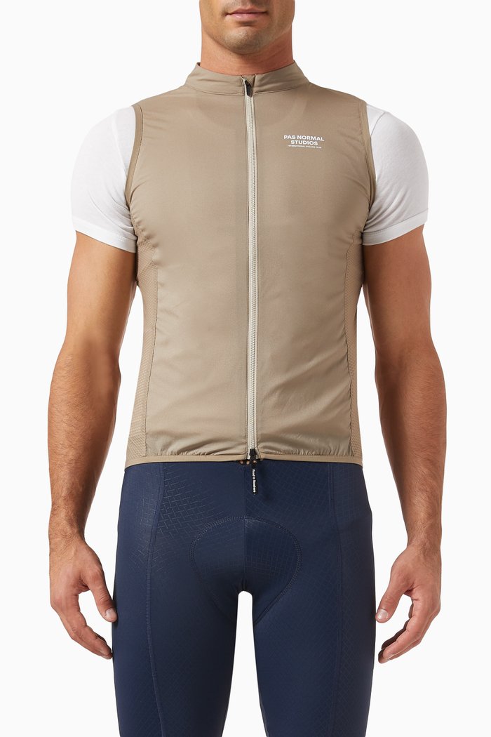 

Mechanism Stow Away Gilet in Nylon, Neutral