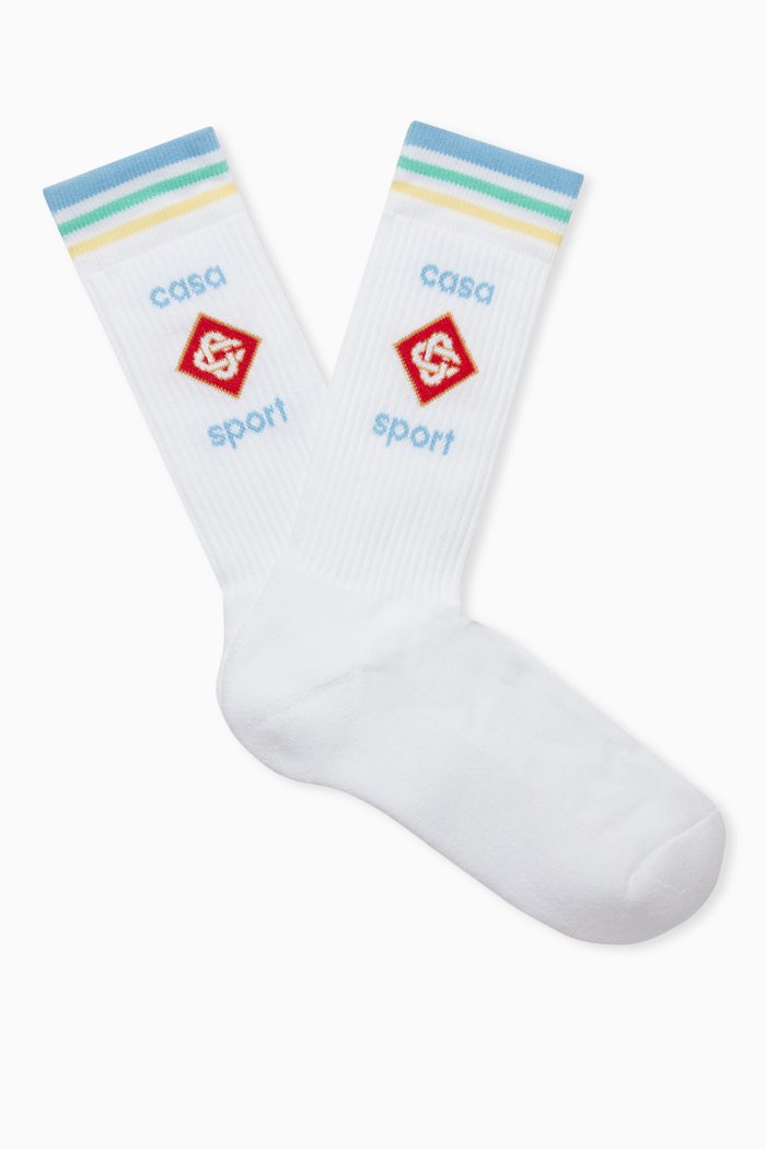 

Logo Socks in Cotton-blend, White