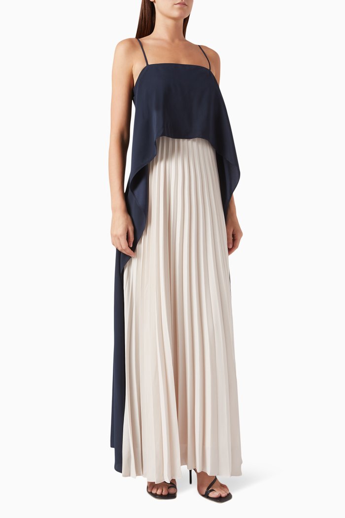 

Kleoni Pleated Maxi Dress, Blue