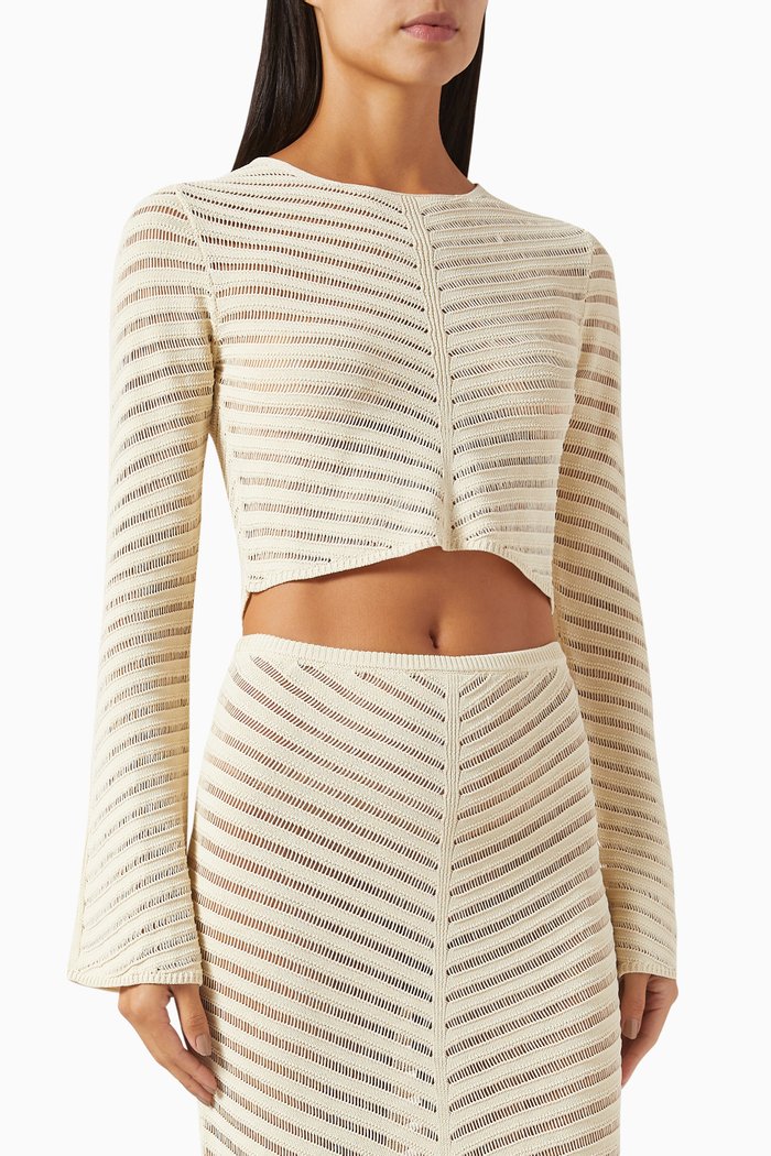 

Raya Knit Top in Viscose Blend, Neutral