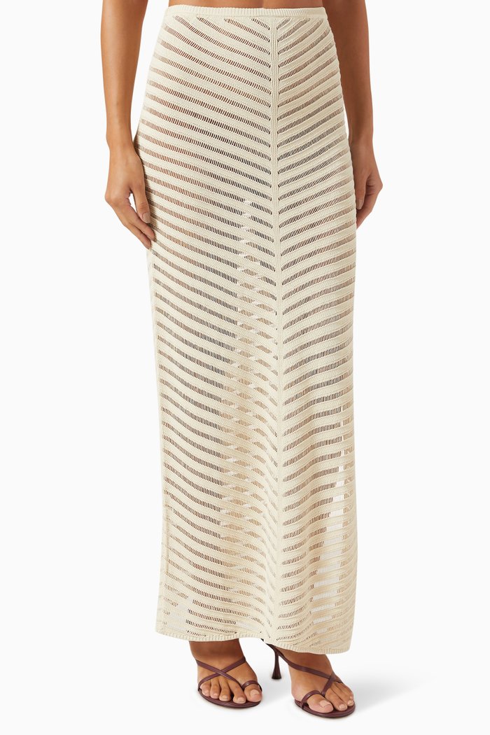 

Rafaella Knit Skirt in Viscose Blend, Neutral