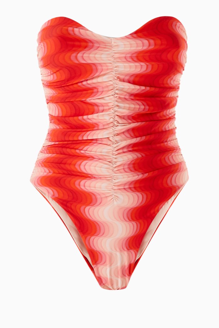 Penelope One-piece Swimsuit in Stretch Nylon, Pink