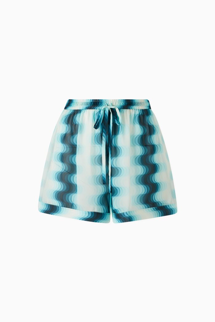 

Gail Printed Shorts, Blue