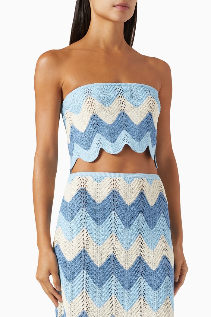 

Somi Open-back Knit Top, Blue