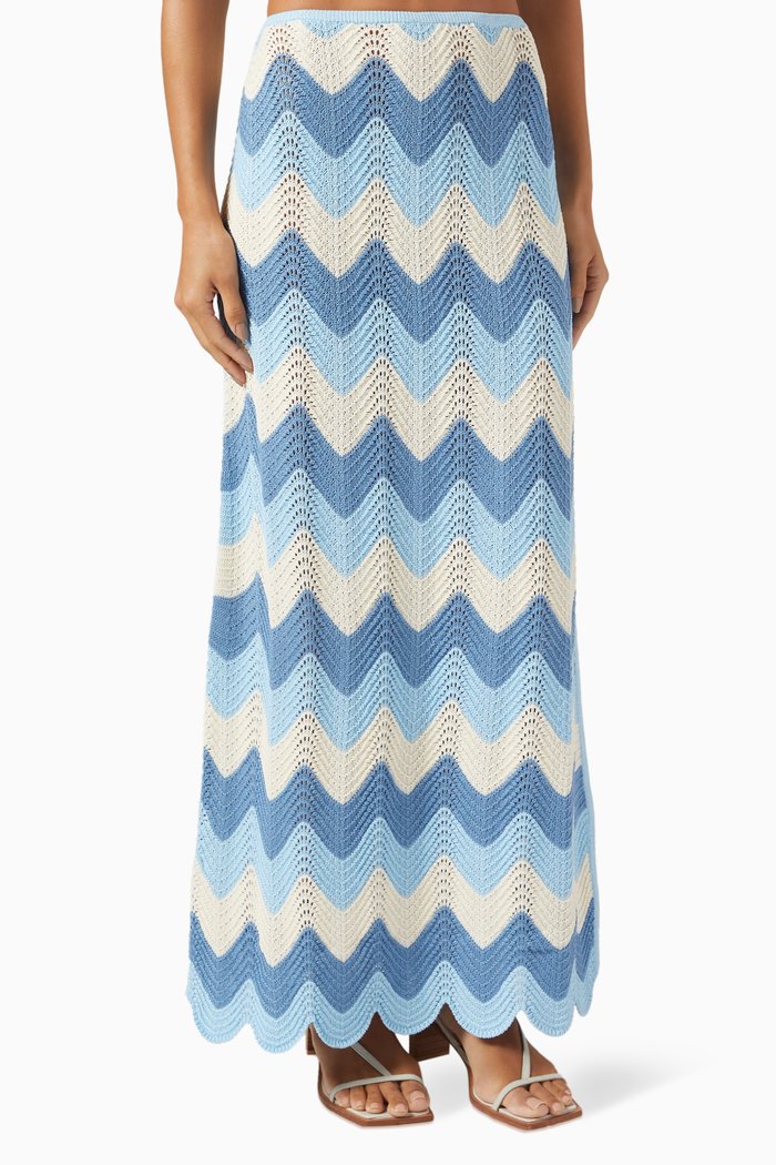 

Sia Knit Midi Skirt, Blue