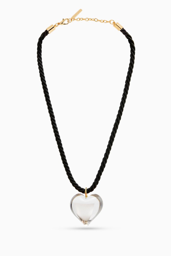 

Transparent Heart Pendant Necklace, Colourless