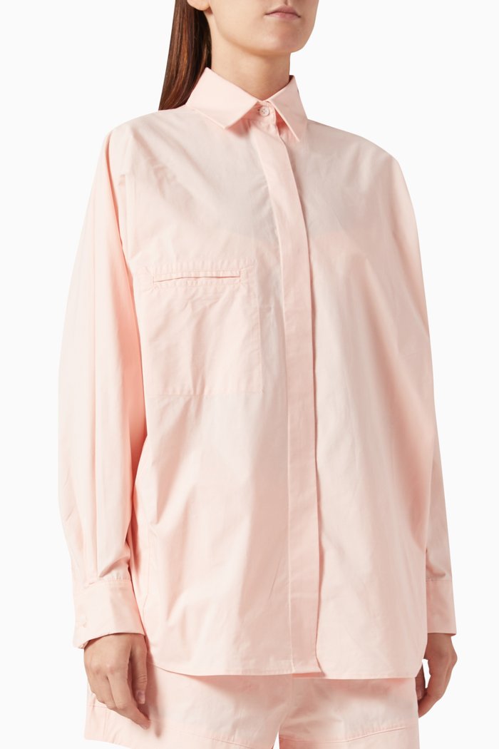 Oversized Shirt in Cotton, Pink