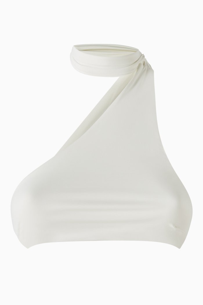 

Angelina One-shoulder Bikini Top in Lycra, Neutral