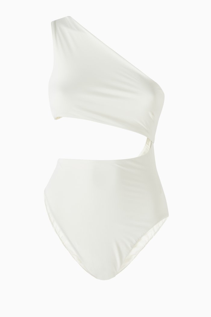 

Tarsila One-shoulder Swimsuit in Lycra, Neutral