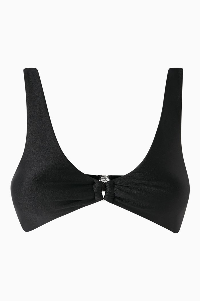 

Astrid Bikini Top in Stretch Nylon, Black