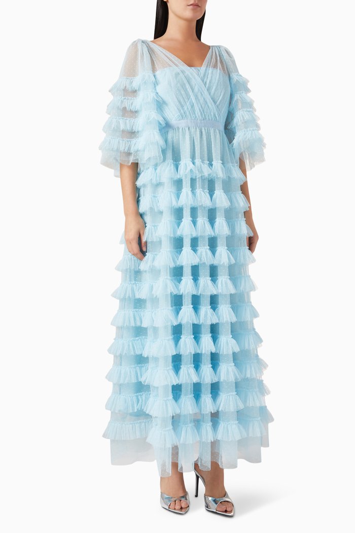 

Marybell Gown in Tulle, Blue