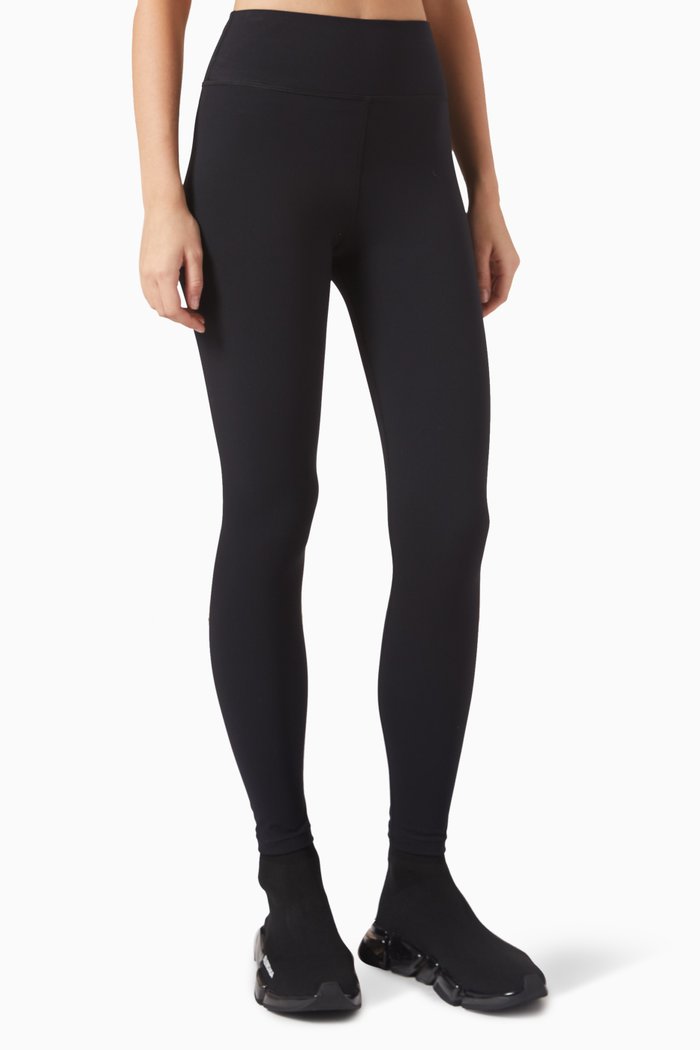 Activewear Leggings in Matte Spandex, Black