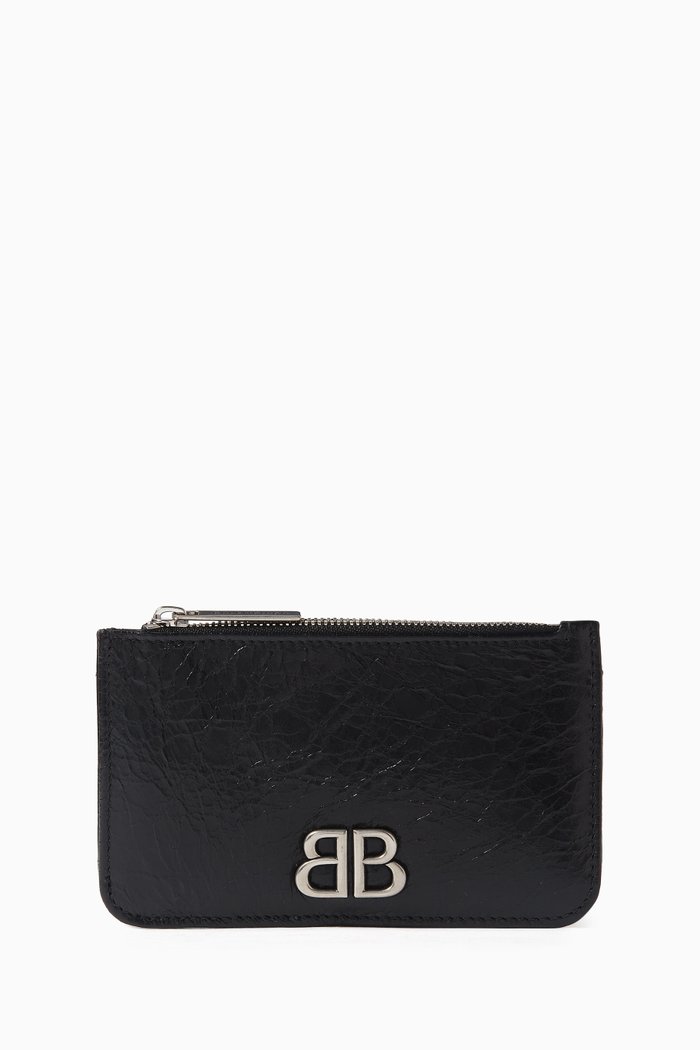 

Monaco Long Coin & Card Holder in Puffy Arena Lambskin, Black