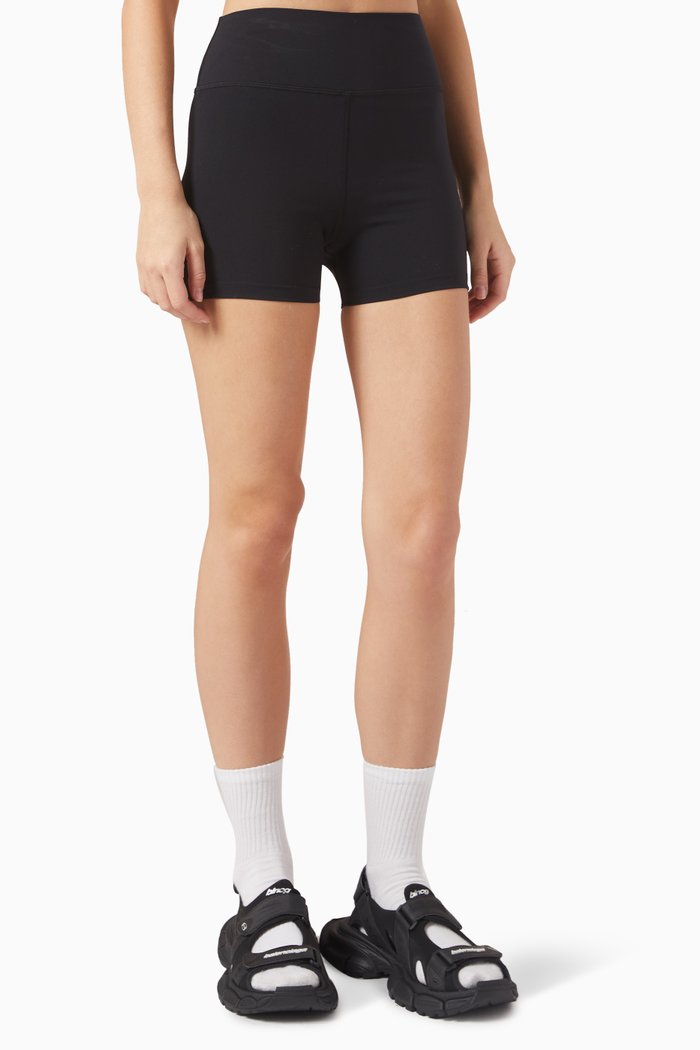 

Activewear Cycling Shorts in Matte Spandex, Black