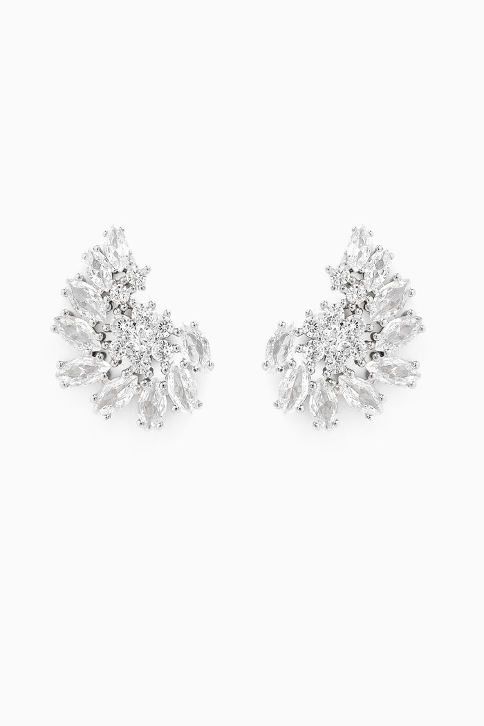 

Wing Crystal Earrings in Sterling Silver