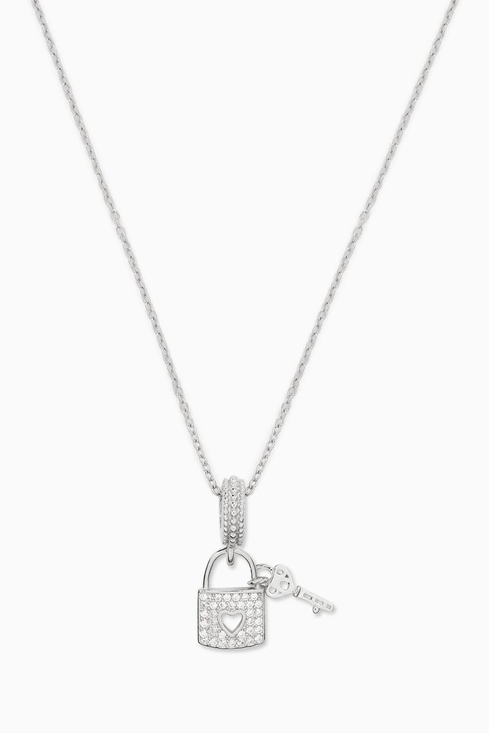 Khailo Lock & Key Necklace in Sterling Silver