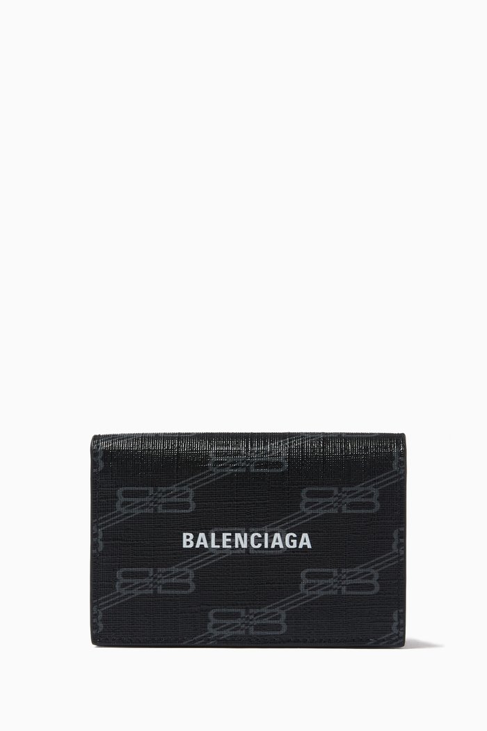 

Signature Business Card Case in Monogram Coated Canvas, Black