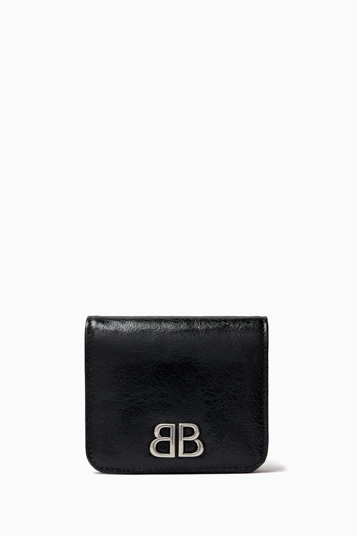 

Monaco Flap Coin & Card Holder in Puffy Arena Lambskin, Black