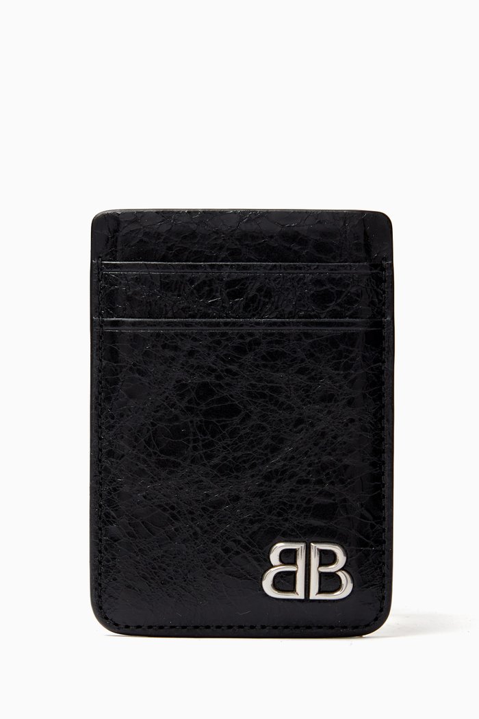 

Monaco Magnet Cardholder in Leather, Black
