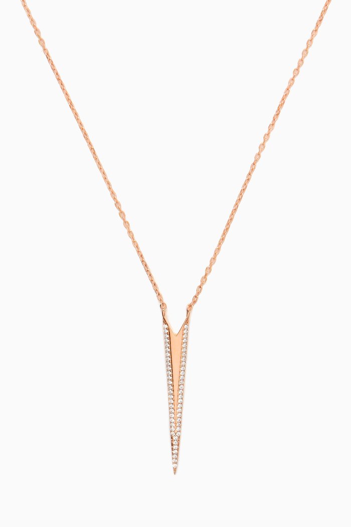 

Vertical Necklace in Rose Gold-plated Sterling Silver