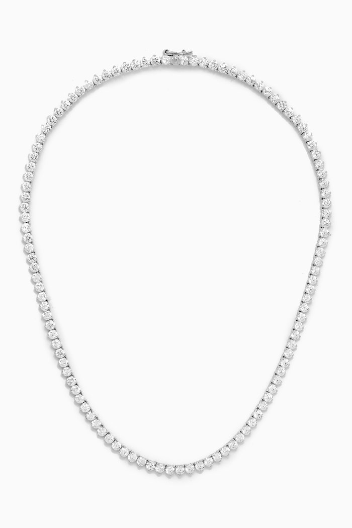 Tennis Necklace in Sterling Silver
