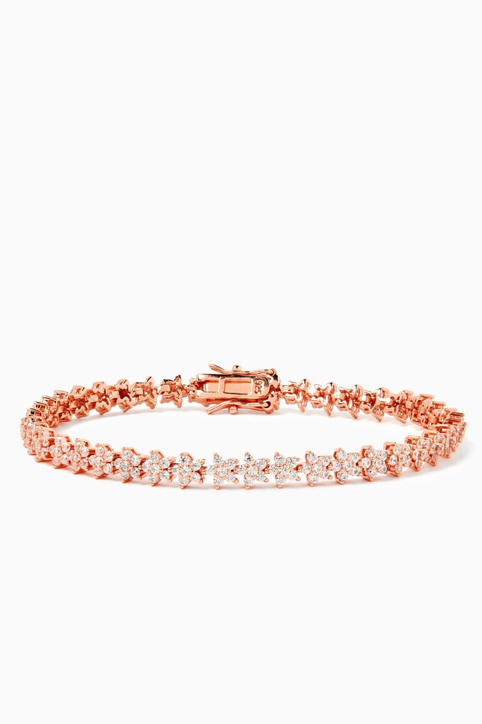 

Crystal Starfish Bracelet in Rose gold-plated Sterling Silver
