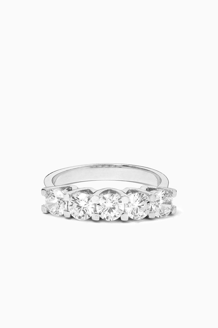 

Embedded Five-Stone Ring in Sterling Silver