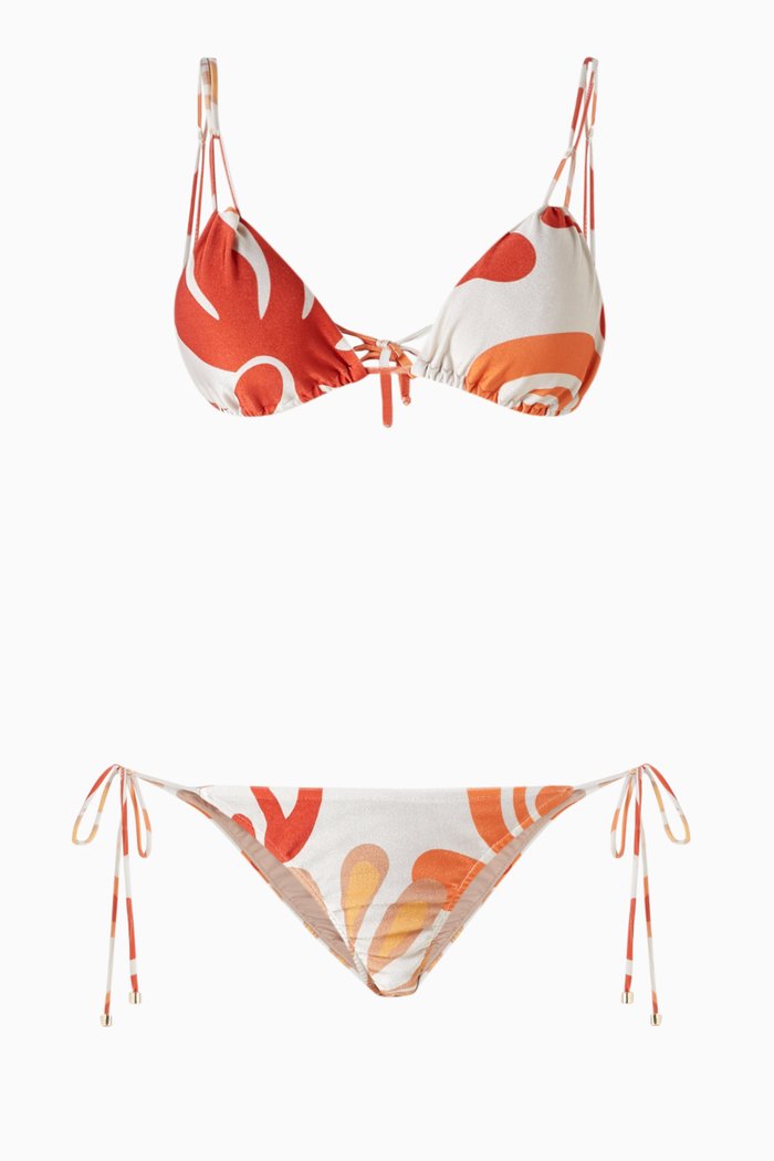 

Algae Triangle Bikini Set, Orange