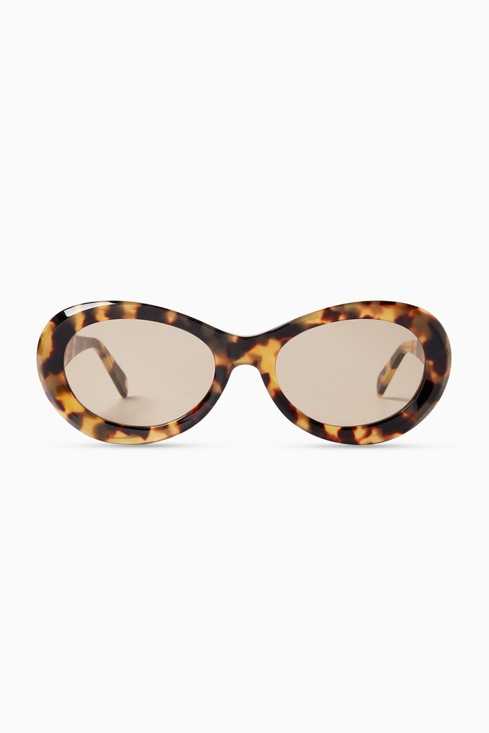 

The Ovals Sunglasses in Shiny Acetate, Brown