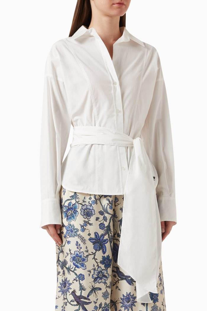 

Torino Shirt in Cotton Poplin, White
