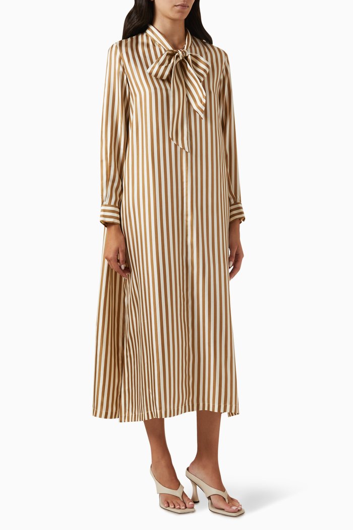 

Faesite Printed Midi Dress in Silk, Neutral