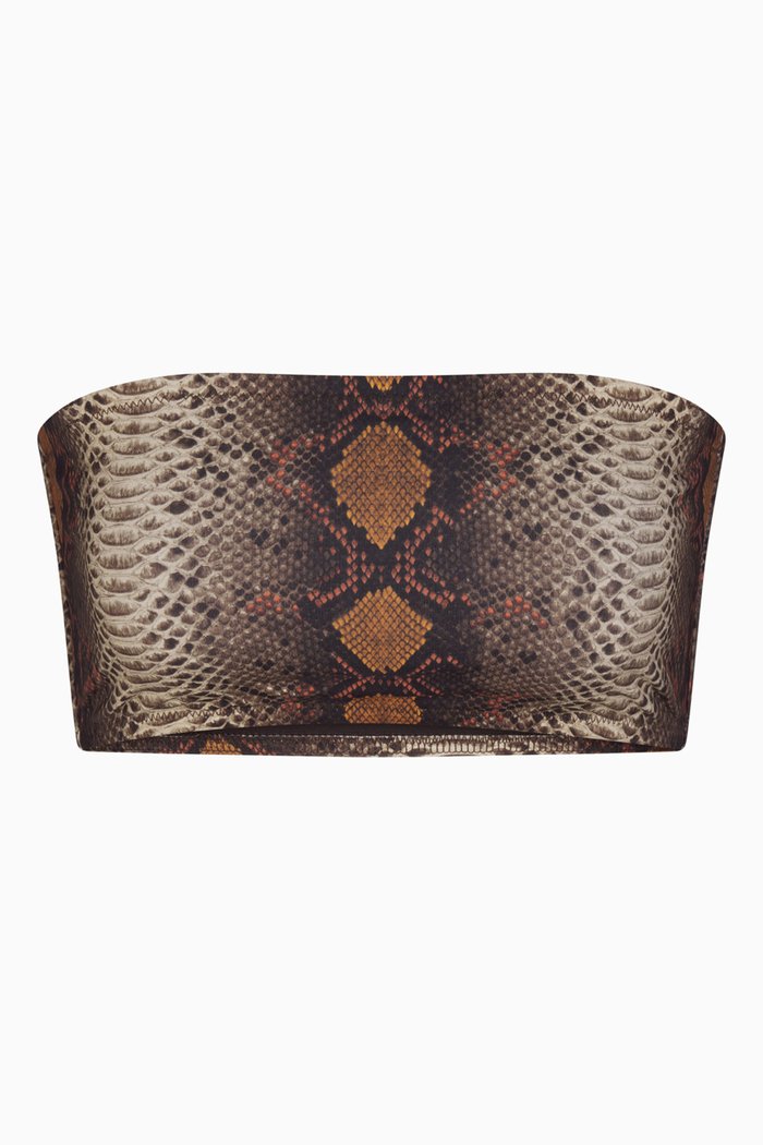Bandeau Bikini Top, Brown